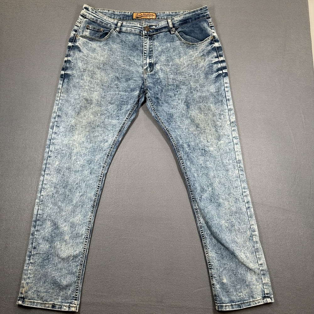 Vintage Jeans Station Jeans Mens‎ 36 Blue Copper Denim Classics Acid Wash